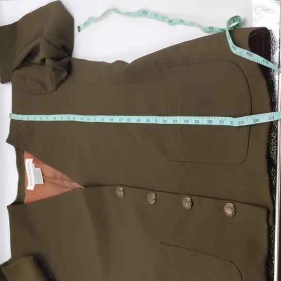 Jones New York Green Long Blazer Jacket Size 12 button front Jones New Y… - Picture 9 of 9